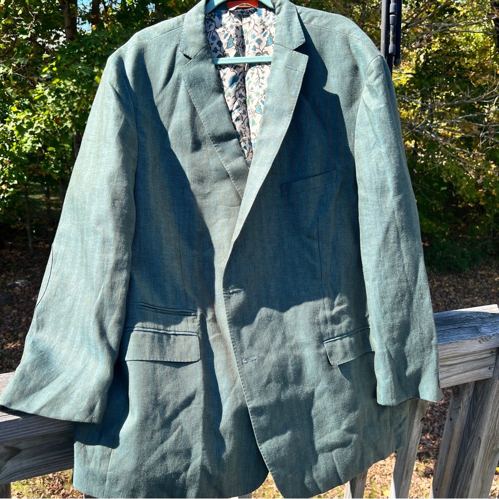 Tallia Macys Men's Linen Sportscoat Blazer 52L - Picture 9 of 10